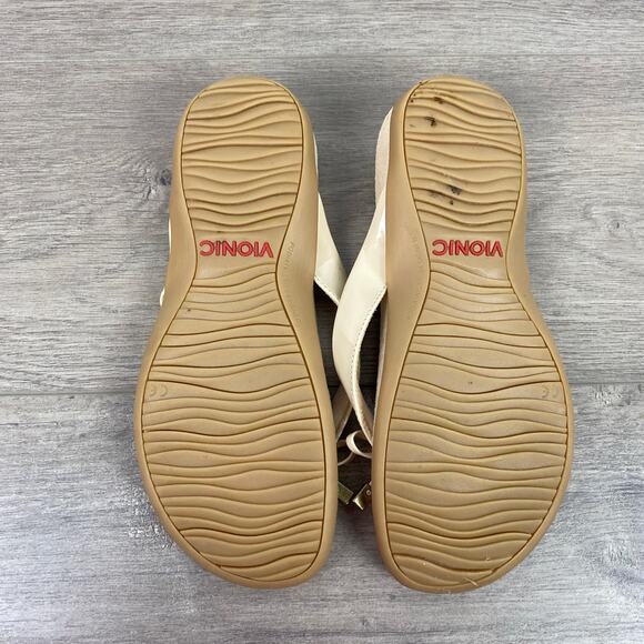 Vionic Cream Tan Bella II Thong Sandal Sz.7.5 - Picture 12 of 13